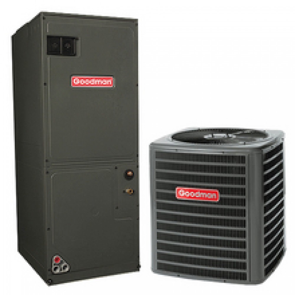 GOODMAN HEAT PUMP Mod: GSZ140301 - AIR HANDLER Mod: ARUF31B14 2.5 TON ...